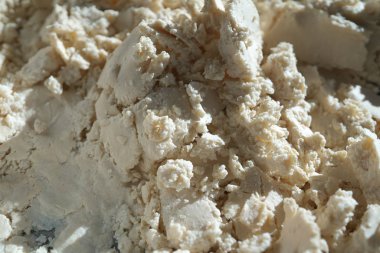 Tokyo, Japonya-29 Aralık 2019: Bir parça sake kasu ya da sake keki ya da Amazon içeceği ya da turşu için kullanılan sake.