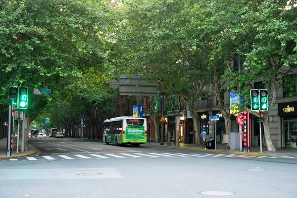 Shanghai China September 2019 Voormalige Franse Concessie Met Platanusbomen Bij — Stockfoto