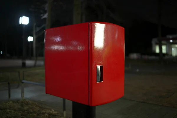 Tokio Japonia Stycznia 2020 Odizolowana Czerwona Skrzynka Pocztowa Lub Skrzynka — Zdjęcie stockowe