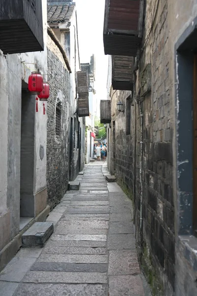 Xitang China Septiembre 2019 Callejón Estrecho Calle Xixia Xitang China — Foto de Stock