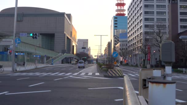 Aichi Japan January 2020 Nishiki Street Nagoya Morning — 图库视频影像