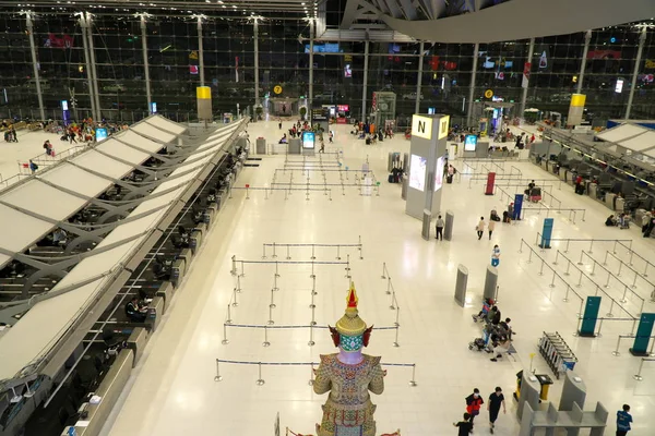 Bangkok Thaiföld Január 2020 Indulás Emeleten Suvarnabhumi Repülőtér Vagy Bangkok — Stock Fotó