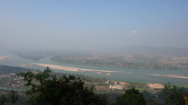 Udon Thani Tailandia Enero 2020 Río Mekong Visto Desde Nong — Vídeos de Stock