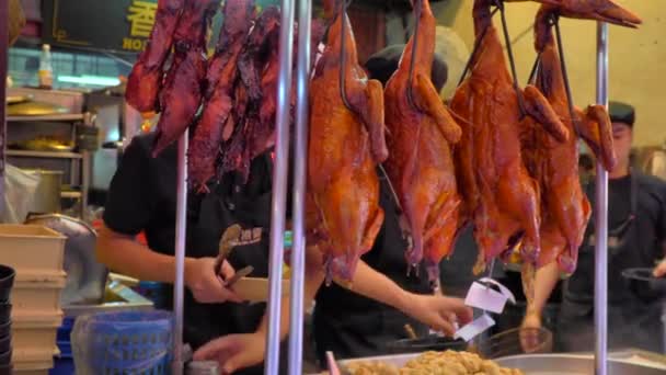 Bangkok Tailandia Enero 2020 Hongkong Restaurante Fideos China Town Yawarat — Vídeo de stock