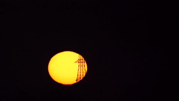 Tokyo Japan February 2020 10X Speed Sunrise Transmission Towers Tokyo — стоковое видео