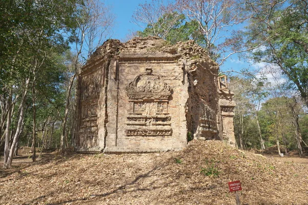 Kampong Thom Camboya Enero 2020 Relieve Del Palacio Volador Pared —  Fotos de Stock