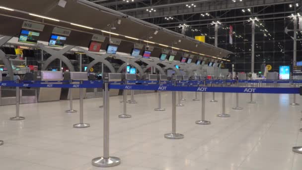 Bangkok Thaiföld 2020 Január Suvarnabhumi Repülőtér Vagy Bangkok Nemzetközi Repülőtér — Stock videók