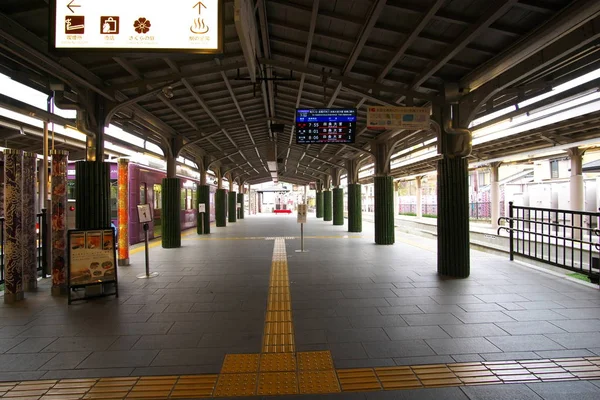 Kyoto Japan February 2020 Randen Arashiyama Station Morning Kyoto — Stock fotografie