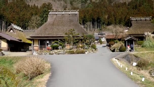 Kyoto Jepang Februari 2020 Desa Beratap Miyama Kayabuki Sato Miyama — Stok Video