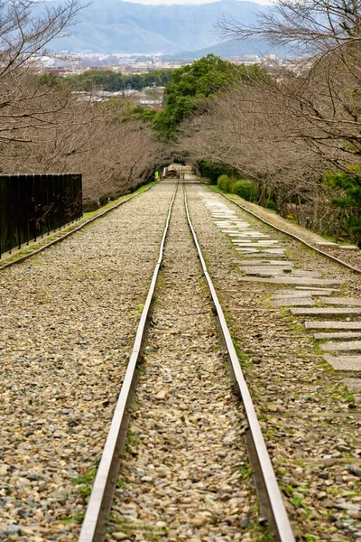 Kyoto Japão Fevereiro 2020 Perspectiva Empty Keage Incline Kyoto Pela — Fotografia de Stock