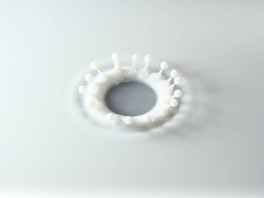 Tokyo,Japan-March 16, 2020: Real Milk crown splash on fresh milk