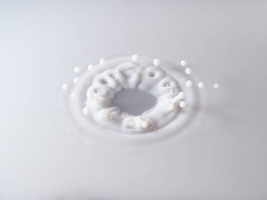 Tokyo,Japan-March 16, 2020: Real Milk crown splash on fresh milk