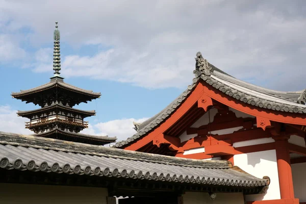 Nara Japón Febrero 2020 Vista Del Templo Yakushiji Pagoda Oriental —  Fotos de Stock