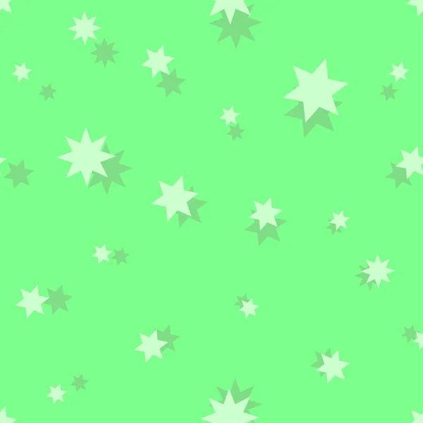 Vert motif étoilé sans couture — Image vectorielle