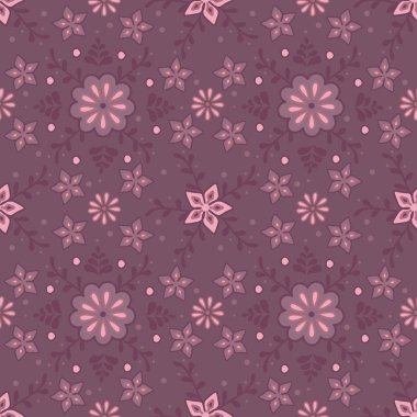 Vektör çiçek süsleme ile seamless modeli