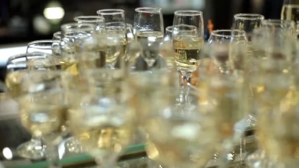Glasses of Champagne — Stock Video