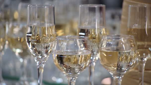 Glasses of Champagne — Stock Video