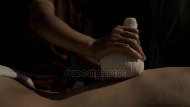 Partes do corpo de massagem tailandesa — Vídeo de Stock