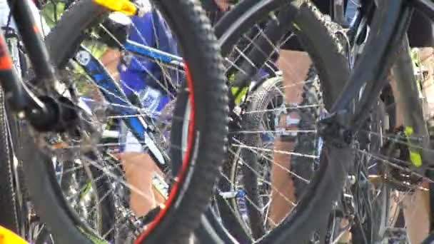 Férias na cidade Bicicleta — Vídeo de Stock