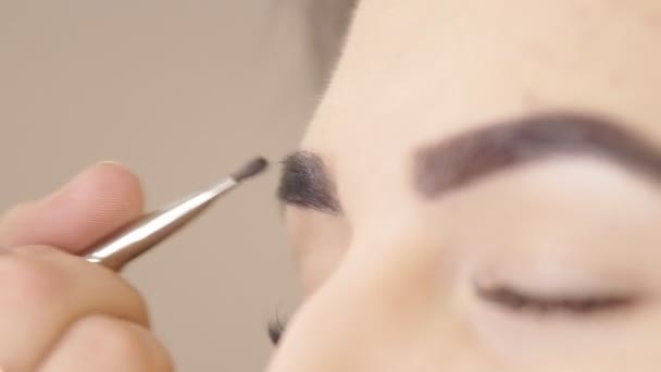 Ein professionelles Make-up machen — Stockvideo