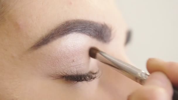 Ein professionelles Make-up machen — Stockvideo