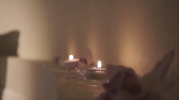 Dekorační vosk svíčky — Stock video