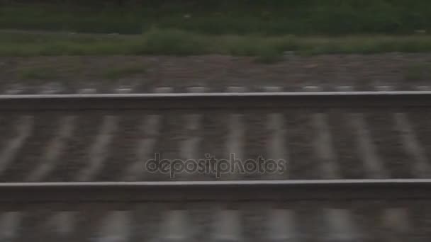 Järnvägen för tåget — Stockvideo