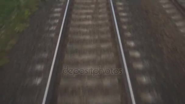 Ferroviária para o comboio — Vídeo de Stock
