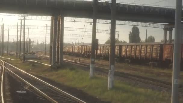 Ferrocarril para el tren — Vídeo de stock