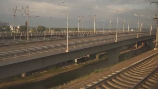 Viajando como trem rápido — Vídeo de Stock