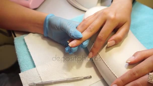 Procedur salon manicure — Wideo stockowe