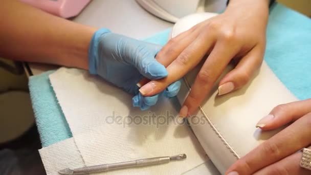 Procedimentos de salão de manicure — Vídeo de Stock