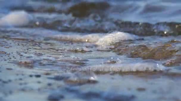 Волны на воде в озере — стоковое видео