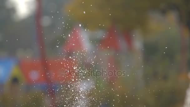 Gocce di pioggia fontana — Video Stock