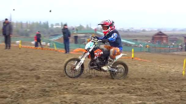 Závodní motocykly sportovní Motocross — Stock video