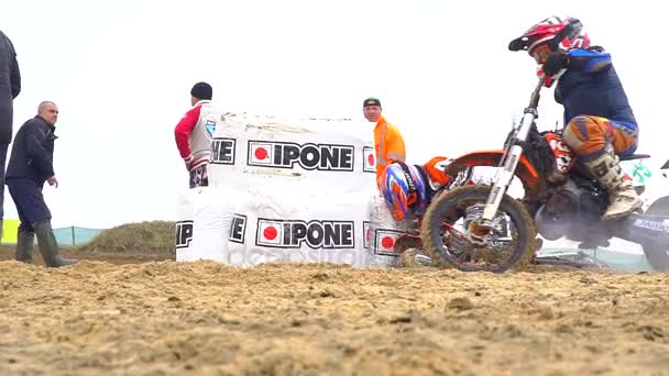 Racing motorkerékpár sport Motocross — Stock videók