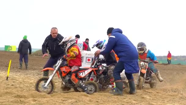 Racen motorfietsen sport Motocross — Stockvideo