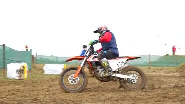 Závodní motocykly sportovní Motocross — Stock video