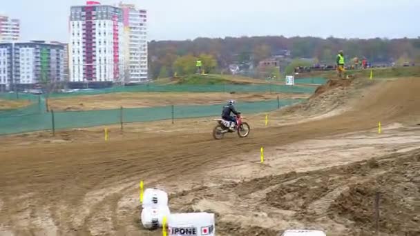 Závodní motocykly sportovní Motocross — Stock video