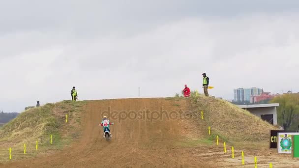 Racen motorfietsen sport Motocross — Stockvideo