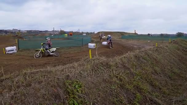 Závodní motocykly sportovní Motocross — Stock video