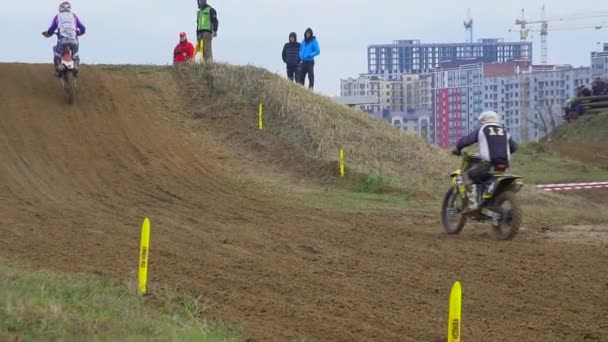 Závodní motocykly sportovní Motocross — Stock video