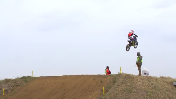 Motocicli da corsa Motocross sportivo — Video Stock