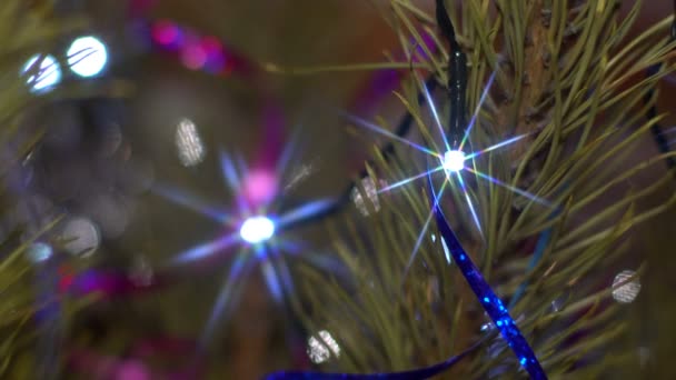 Ster Lichteffecten Lichteffecten Van Een Ster Feestelijke Decoratie Van Kerstmis — Stockvideo