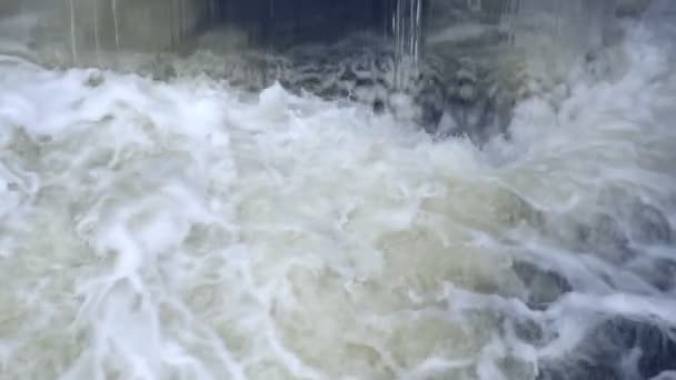 Movimiento Lento Del Agua Una Gran Cantidad Agua Del Depósito — Vídeo de stock