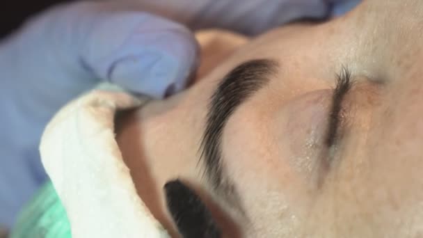 Dans Salon Beauté Des Sourcils Maître Occupe Des Sourcils Conception — Video