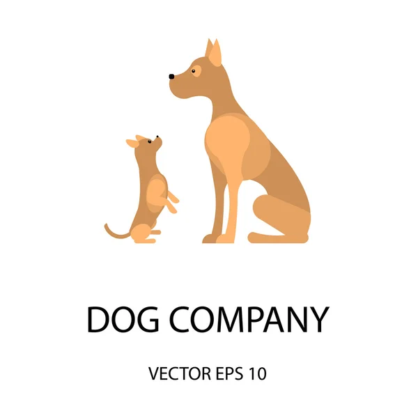 Logo z psami — Wektor stockowy