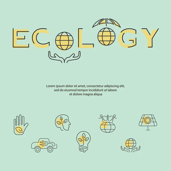 Ekologi och miljö Business mall — Stock vektor