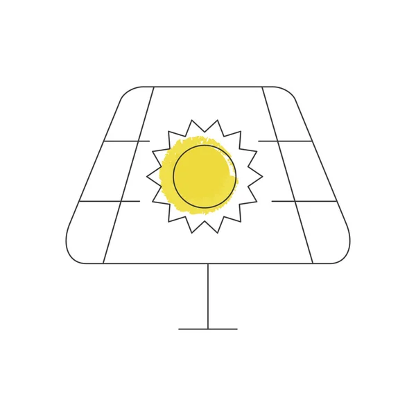 Symbol of solar battery — Stock Vector