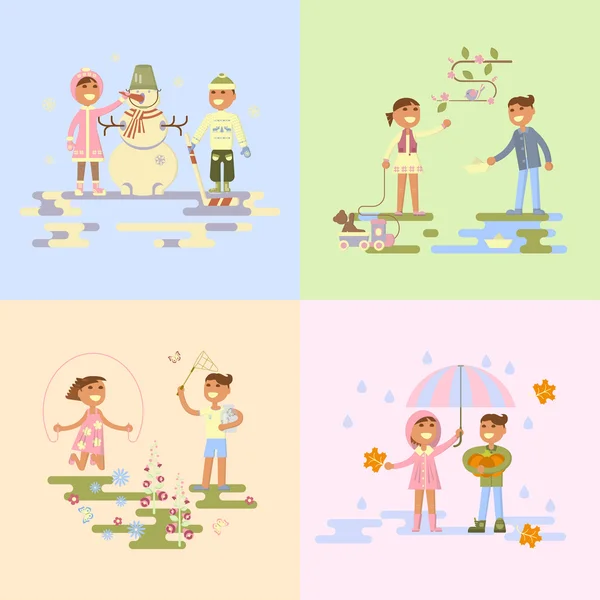 Set avec bébés — Image vectorielle